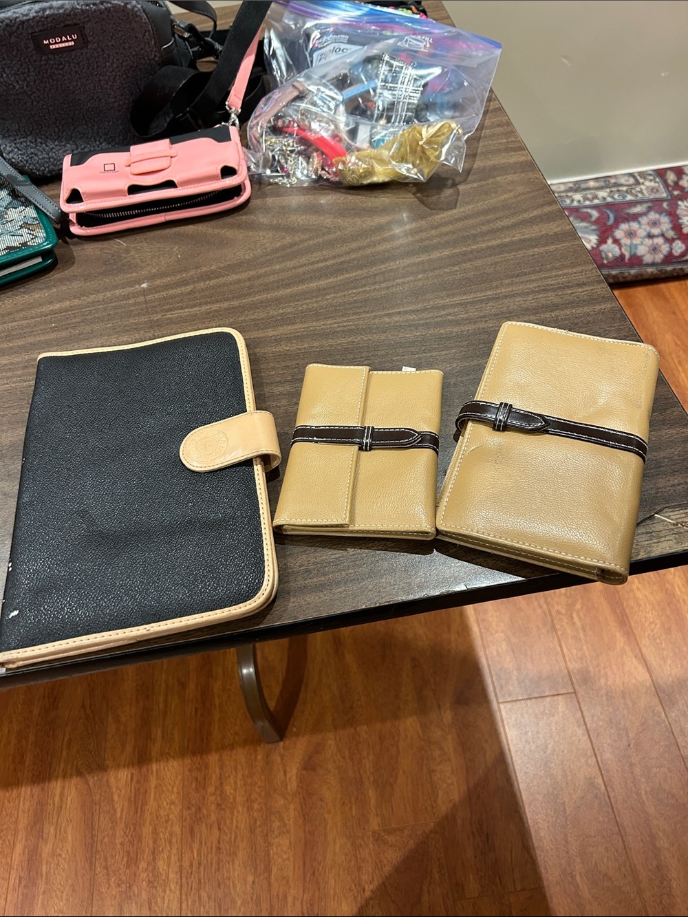 Tablet Folio Case in Black and Tan - Women Accessories Tablet Case